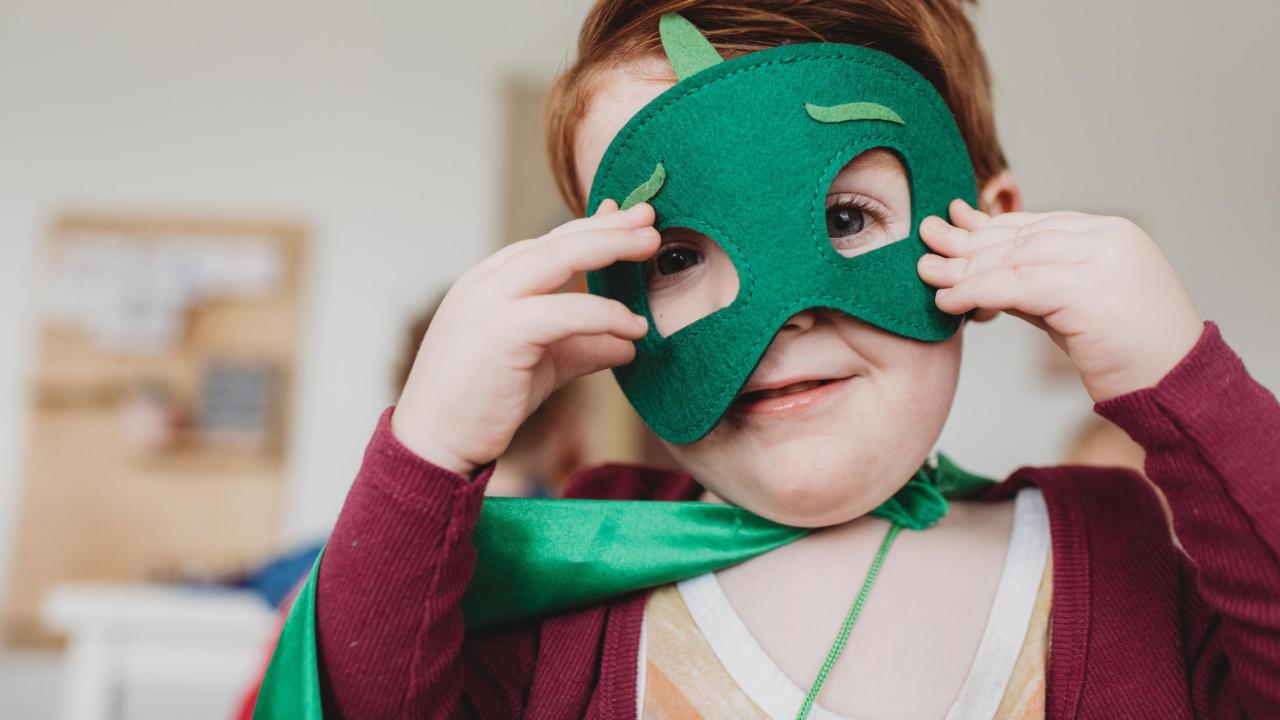 Child superhero image