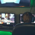 Teens playing video games image